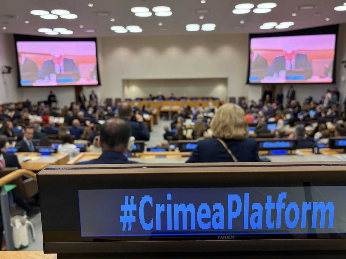 andrii_sybiha's tweet photo. Today, on the sidelines of #UNGA81 in New York, we held the Sixth Summit of the International Crimea Platform, led by President @ZelenskyyUa, which brought together more than 60 representatives of countries and international organizations.

This is where the conversation about Crimea belongs. The restoration of Ukraine’s territorial integrity, including Crimea, is a test of our collective commitment to the UN Charter and the principles on which the international order is built.

The Crimea Platform today is about security, humanity, and dignity. Russia has turned occupied Crimea into a military base and a source of threats to the entire Black Sea region. 

At the same time, hundreds of people in occupied Crimea continue to face politically motivated persecution, with Crimean Tatars particularly targeted.

The Crimea Platform must translate political support into practical action every day: strengthening Ukraine’s defense, advocating for political prisoners, countering Russia’s attempts to legitimize the occupation, and ensuring that Crimea remains firmly on the international agenda.

One of the most powerful moments today was the address by Daria Fursova, who was born in Simferopol 2003 and left occupied Crimea in 2021. She was only 11 when Russia occupied her home. Her words were a powerful reminder that behind every discussion about Crimea are real people, their homes, their rights, and their future.

“Crimea is Ukraine” has long gone beyond a political statement. It is a universal message of dignity and respect for international law. 

I thank all partners who continue to stand with Ukraine and keep Crimea where it belongs — at the center of our common work to restore justice and a comprehensive and lasting peace.