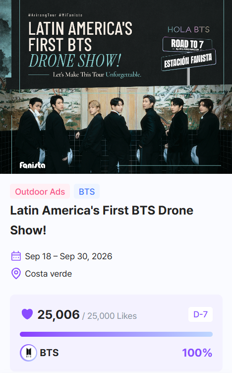 taekookyes's tweet photo. OFICIALMENTE TENDREMOS EL PRIMER SHOW DE DRONES PARA LOS CHICOS EN LATAM

PERÚ SIENDO CLAVE OTRA VEZ🇵🇪💜 https://t.co/caPh4QB3mn