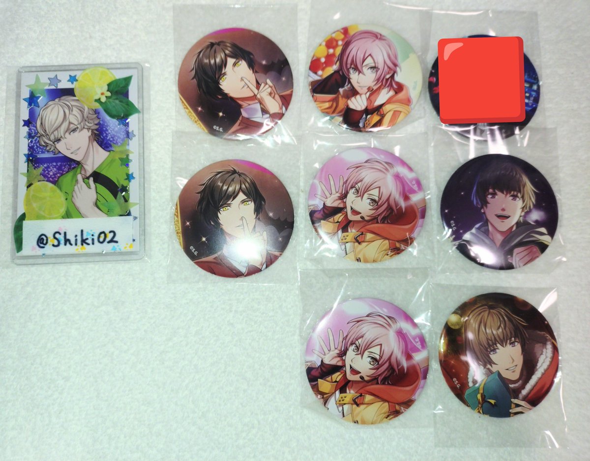 Shiki02's tweet photo. 交換
うたプリ ライエモ Special Selection 缶バッジ RAGING

譲
綺羅,ナギ(覚醒後2含),瑛二(覚醒後1含)
※記載なしは覚醒前のみ

求
覚醒後シオン

郵送交換希望。BOX違いでの交換含みますが、よろしくお願いいたします。 https://t.co/4XNbekgZzZ
