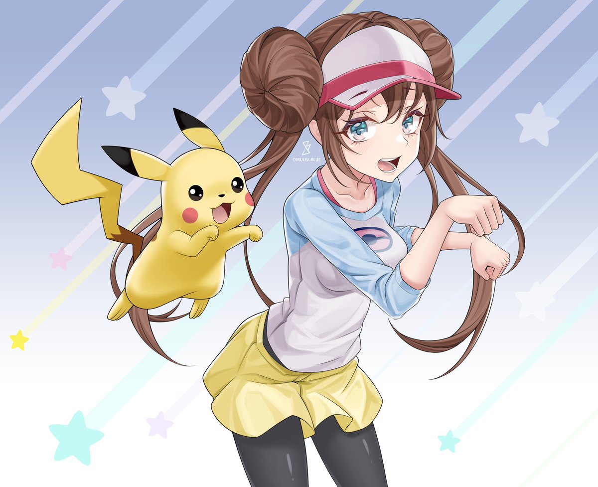 Cerulea_blue's tweet photo. Pokemon: Pikachu and Rosa ⚡💙

#Pokemon #PokemonFanart https://t.co/0dGJEEEL8X