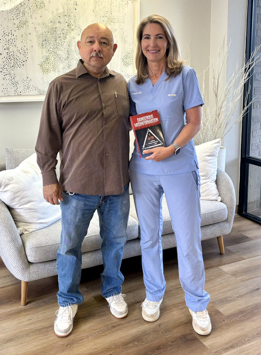 MaryBowdenMD's tweet photo. Today I got to see the patient who gave me the courage to treat even the most severe Covid patients as an outpatient. He walked in with an oxygen saturation of 62% and refused to go to the hospital. Even after 8 days, his oxygen saturation was only 83% on room air. I treated him with high dose ivermectin, steroids, spironolactone, high dose IV vitamin C, azithromycin, fluvoxamine, glutathione, and home oxygen. Slowly but surely he stayed out of the hospital and survived. He is one of the stars in my book.