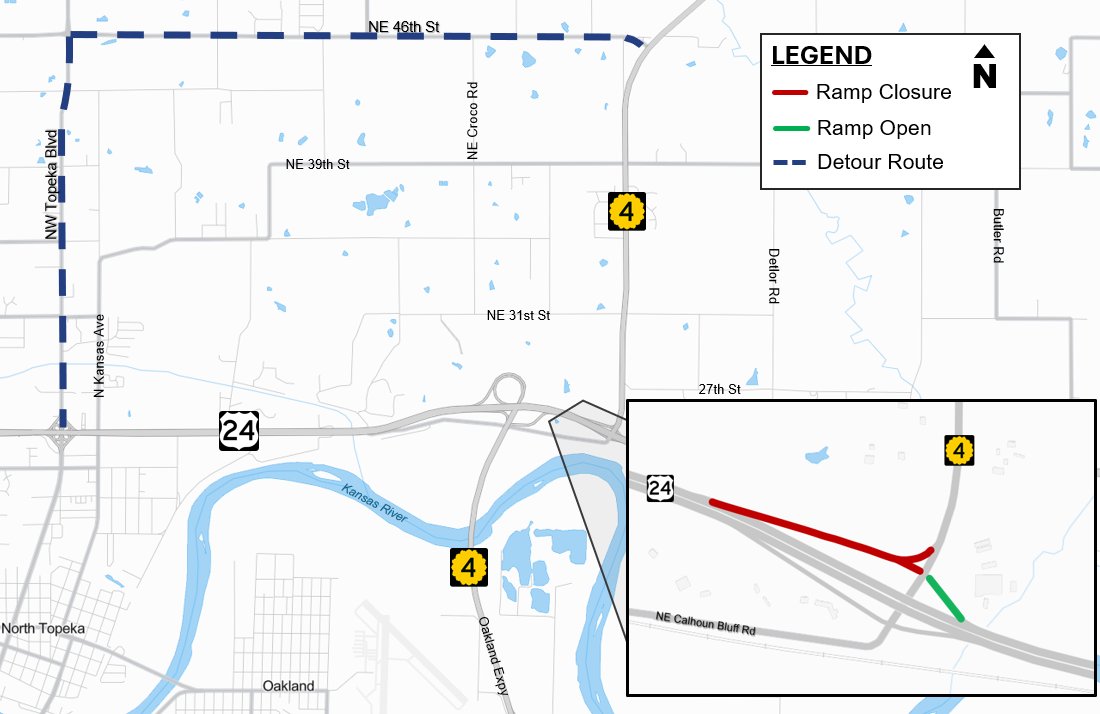 NEKansasKDOT's tweet photo. 🔶Ramp changes scheduled next week on US24 project in SN, JF counties.
▶️Details: https://t.co/lkHVC0MSNJ https://t.co/XitNLzruXX