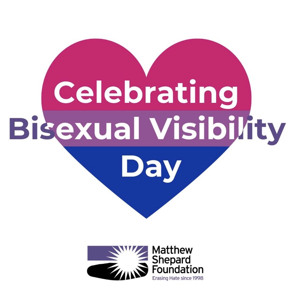 MattShepardFDN's tweet photo. Join the Matthew Shepard Foundation in celebrating bisexuality visibility day!
#erasehate #vote #bisexuality https://t.co/McmKSqEAYA