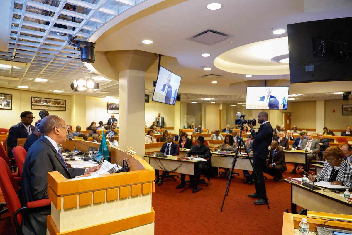 _AfricanUnion's tweet photo. At the Open Session of the African Union Peace and Security Council (PSC) on “Good Neighbourliness and Regional Responses to Security and Terrorism Challenges in Africa,” held in New York on the margins of the 81st Session of the UN General Assembly, H.E. Corrine Amori Brunet, Minister of Foreign Affairs of #Benin and PSC Chairperson for September, and H.E. Mahmoud Ali Youssouf, Chairperson of the AU Commission, @ymahmoudali, called for strengthened African cooperation to address security threats that increasingly transcend national borders.

Minister Brunet underscored that Africa’s response must be guided by the principles of sovereignty, territorial integrity, peaceful settlement of disputes & solidarity among Member States. She noted that while borders define territories & sovereign responsibilities, they are also spaces where communities live, work, trade & maintain family & cultural ties.

She stressed that good neighbourliness is not merely a principle, but a practical necessity for collective security. Even during periods of political tension, neighbouring States must preserve channels for timely information-sharing, security & judicial cooperation, & the protection of legitimate cross-border exchanges.

The Minister also highlighted the importance of listening to communities living in border areas, including ensuring the meaningful participation of women in preventing tensions & informing peace & security decisions. She recalled existing AU & regional frameworks, including the AU Border Programme & the Niamey Convention on Cross-Border Cooperation, stressing that the priority is to better connect & operationalise existing mechanisms rather than create parallel structures.

Chairperson Youssouf welcomed Benin’s initiative to place good neighbourliness at the centre of the PSC’s deliberations. He noted the continued proliferation of armed groups & terrorist movements in parts of Somalia, the Sahel, eastern DRC & northern Mozambique, where porous borders & limited State presence can create vulnerabilities exploited by terrorist & criminal networks.

He highlighted patterns including the recruitment & indoctrination of young people, exploitation of social inequalities, extortion, human & drug trafficking, and illicit financing networks.

The Chairperson reaffirmed the AU Commission’s commitment to strengthening border governance through the African Union Border Programme, & stressed that national efforts alone cannot adequately address threats that operate across jurisdictions.

He underscored the importance of the AU’s Continental Counter-Terrorism Strategic Action Plan & called for stronger coordination among Member States, Regional Economic Communities & Regional Mechanisms, with intelligence-sharing, exchange of experiences, institutional preparedness and prevention of radicalisation at the centre of collective action.

He further emphasised that stronger governance & resilient communities are essential foundations for sustainable peace & security, reaffirming the AU Commission’s readiness to support Member States & regional organisations.

H.E. @AmbMKimani , UN Assistant Secretary-General for Africa, underscored the need to translate good neighbourliness into practical cooperation, including joint action, intelligence-sharing, early warning, harmonised legal frameworks & stronger efforts against terrorist financing & organised crime.

He underscored that Africa’s transnational security challenges require transnational cooperation; transforming borders from zones of vulnerability into bridges of peace, security, trade & shared prosperity.

Read @ https://t.co/u27deya1C4

@AUC_PAPS @UN @UNPeacebuilding