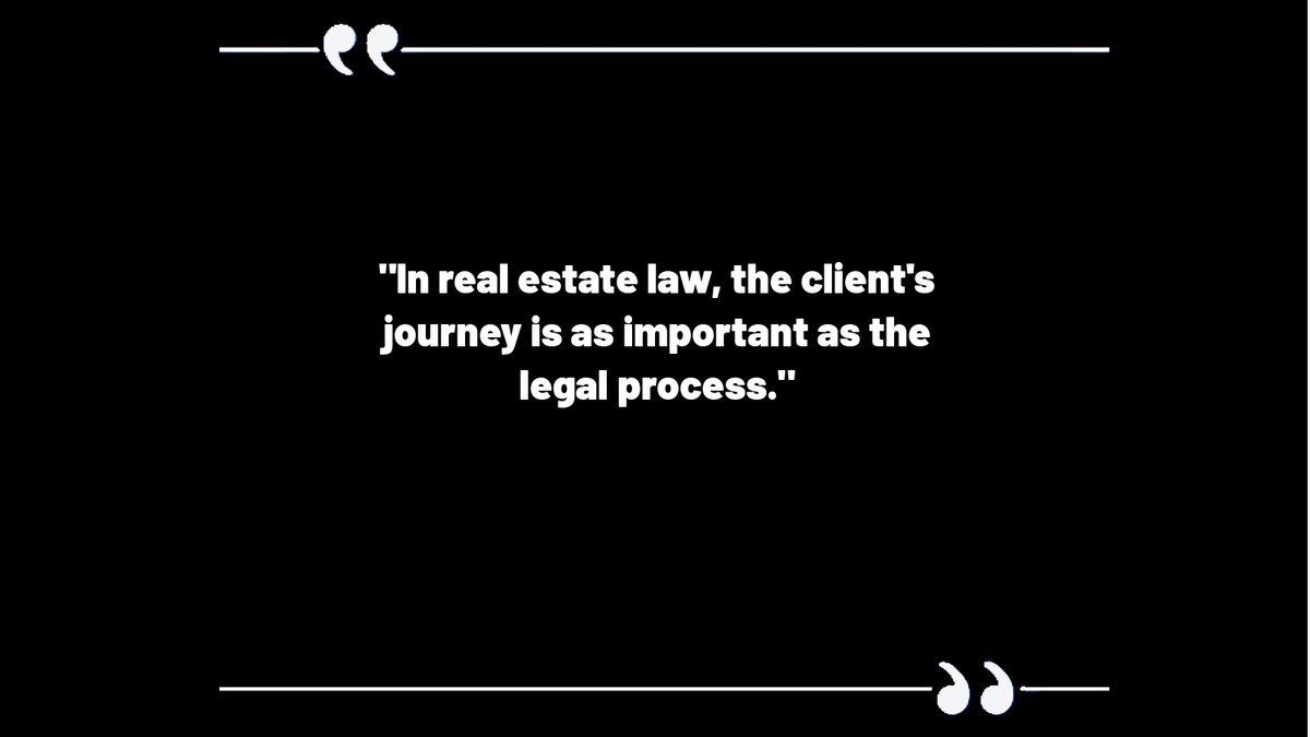 michaelmoshan's tweet photo. In real estate law, the client's journey is as important as the legal process. https://t.co/eqGKOco0Vx