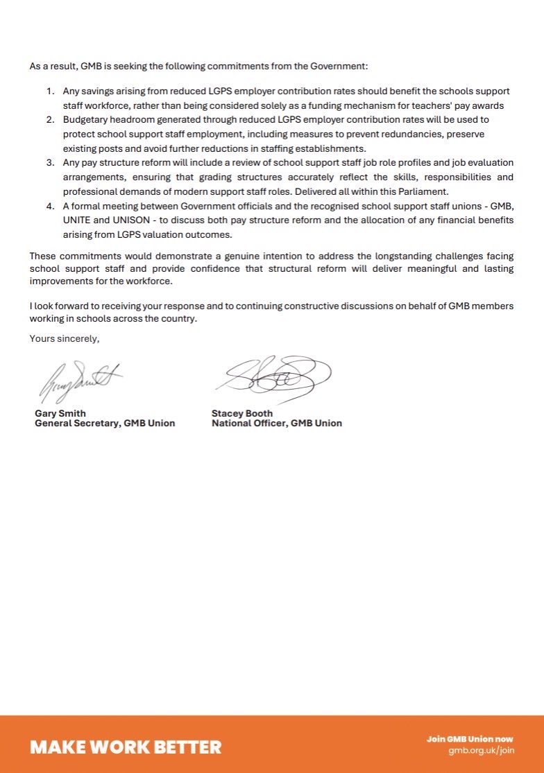 GMB_union's tweet photo. If there’s a surplus in school support staff’s pension scheme - it should go to them. 

Not used to boost teacher’s pay. 

School support staff are the lowest paid education workers.

Why should their pension scheme be misused this way?

Our letter to the Education Secretary 👇 https://t.co/JX9xv46Ii9