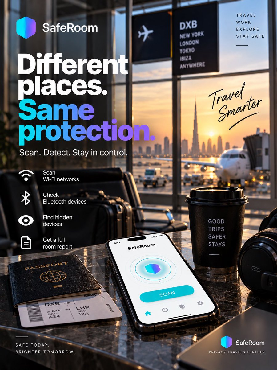 SafeRoomapp's tweet photo. The iPhone app that makes sure your airbnb stay is truly private.

https://t.co/9X5eCo1sg4 https://t.co/qC4tU5X6wz