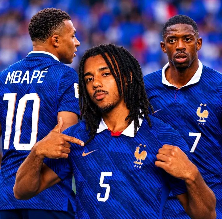 AgbaosiSal50457's tweet photo. ‼️💥 ZINÉDINE ZIDANE has reportedly selected his four France national team captains 🇫🇷:

🇫🇷 Kylian Mbappé
🇫🇷 Ousmane Dembélé
🇫🇷 Adrien Rabiot
🇫🇷 Jules Koundé

A new leadership group for Les Bleus. 👑🔥

#France #LesBleus #Zidane #Mbappe #Dembele https://t.co/jfGcg5MAnq