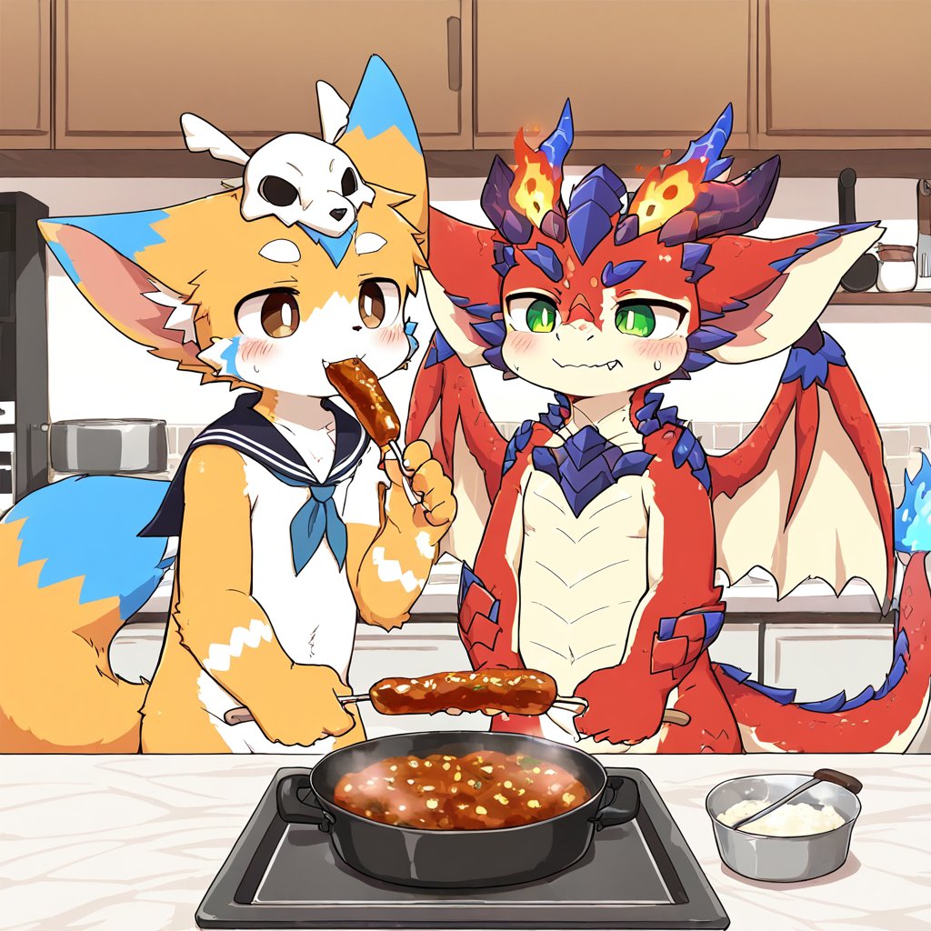 sersew2's tweet photo. #斯莫德 #纳尔 #furry 厨房篇 美味的共享 https://t.co/YFJ0YXvimW