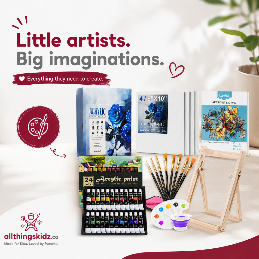 Stephanie_forse's tweet photo. Every masterpiece starts with a single brushstroke. Our Acrylic Painting Kit helps little artists explore, imagine, and create with confidence—while giving parents quality they can trust. Made for kids. Loved by parents. https://t.co/qXW3f8IPgx