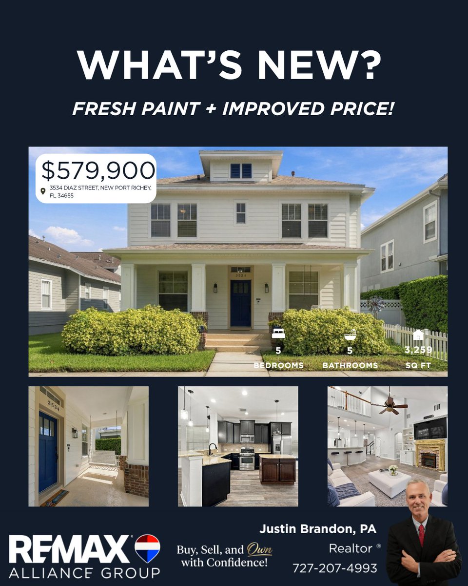 JustinBran25681's tweet photo. 🏡 PRICE IMPROVEMENT + FRESH NEW LOOK! ✨

This beautiful Longleaf home now features NEW INTERIOR PAINT + an IMPROVED PRICE!

✨ 4 BR | 3.5 BA | Office
✨ 1-BR apartment
✨ Conservation views
✨ New flooring
✨ New roof

📍 Trinity, FL

https://t.co/o4Ib3K865Y
📲 727-207-4993 https://t.co/OG3XSxb41G