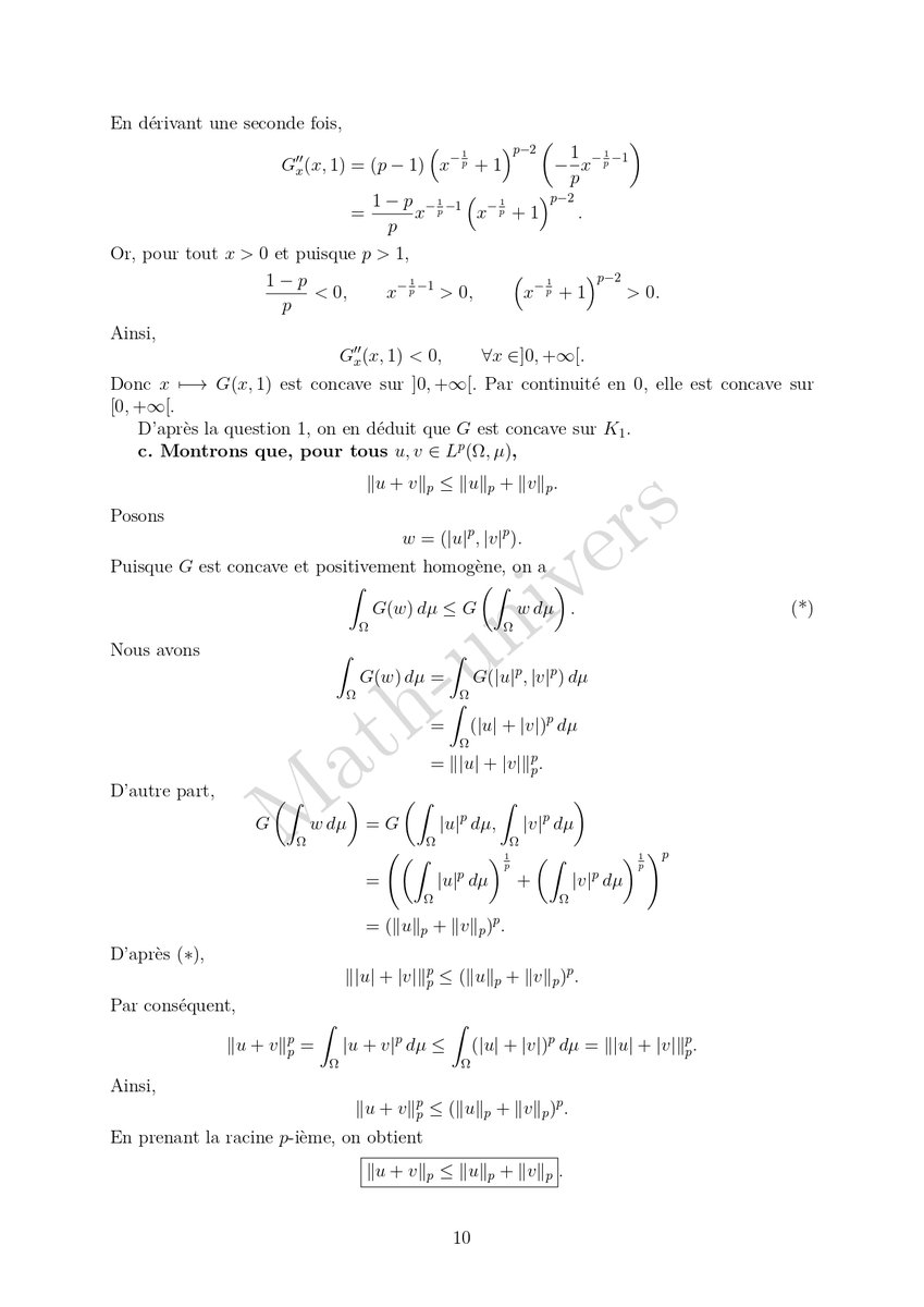 math_univers's tweet photo. Analyse Fonctionnelle | Exercice de niveau Master 1
Cet exercice propose une étude approfondie de notions fondamentales d’Analyse Fonctionnelle à travers la convexité, la concavité et l’homogénéité positive.
#AnalyseFonctionnelle #Master1 #Mathématiques https://t.co/LzZstNyvpH
