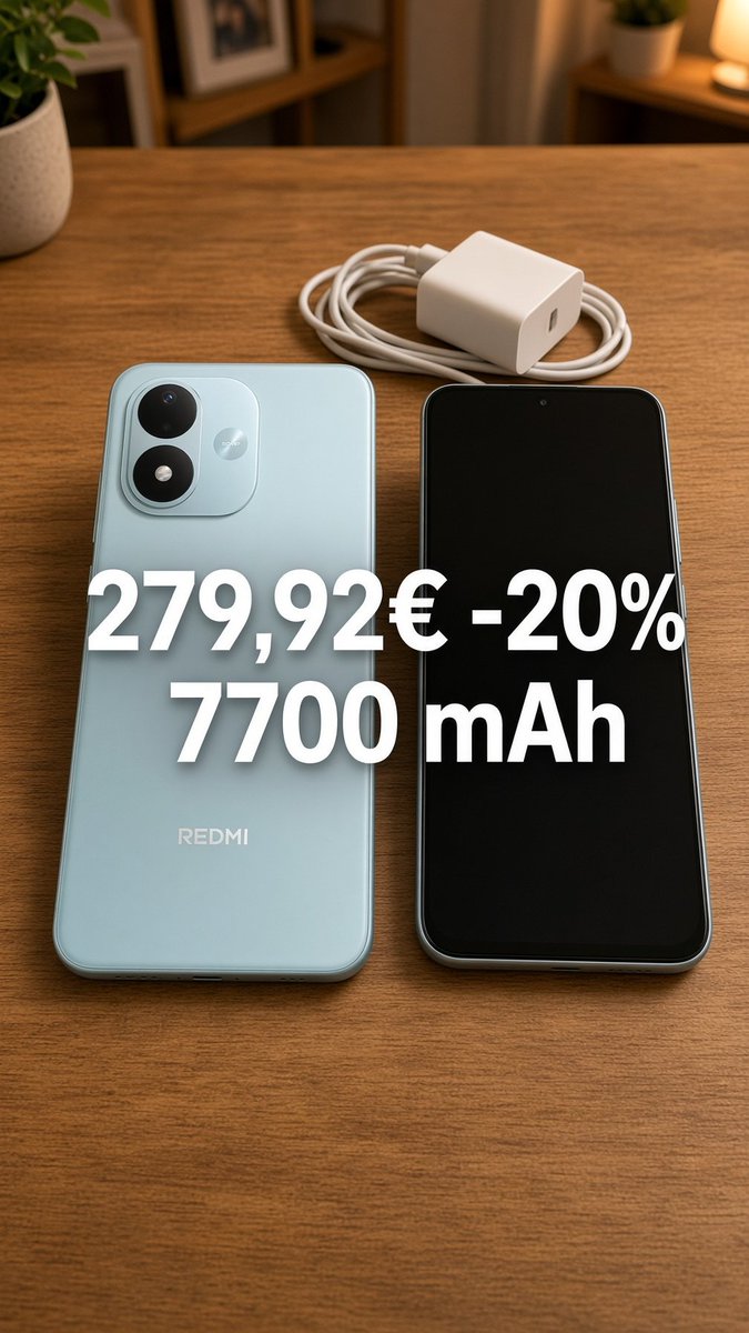bestialinks's tweet photo. 📱 Redmi Note 17 5G a 279,92€. -20% (ahorras ~70€).

La cifra que importa: 7700 mAh. Para quien carga el móvil cada dos días, no para quien vive de la cámara.
A este precio es autonomía. Si quieres foto o fluidez de gama alta, no es este.

¿Te rinde más una batería gorda o 3 años de actualizaciones?