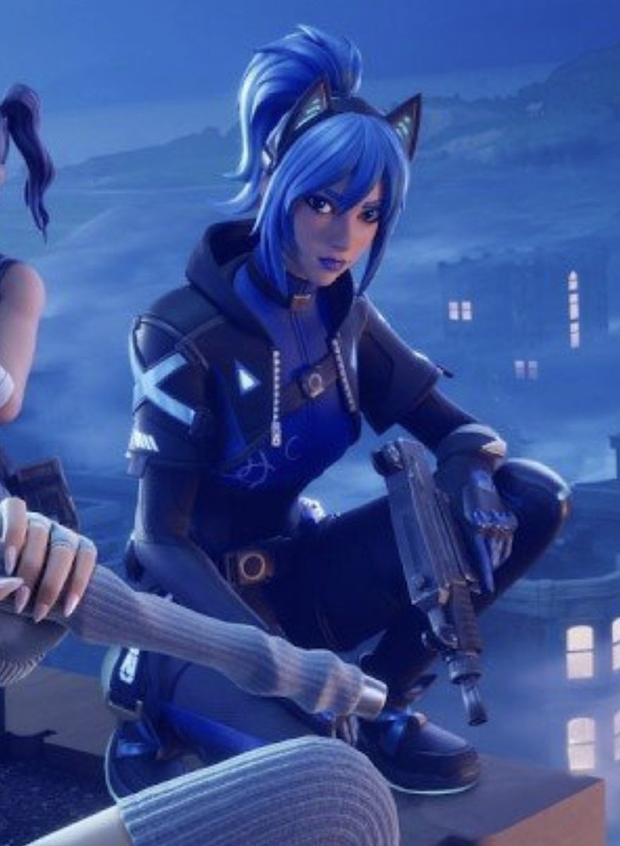 HopeyUpdates's tweet photo. 🎮 HOPE UPDATE! 👾

Rival Hope was spotted on the teaser for Madison Beer in Fortnite! 💙🖤
This same image is rumoured to be a Loading Screen you can get in the bundle! 👀

Judging by this appearance, there is a non-zero chance she returns to the Shop soon as well! 🐱🎧 https://t.co/xQiMFEcS1m