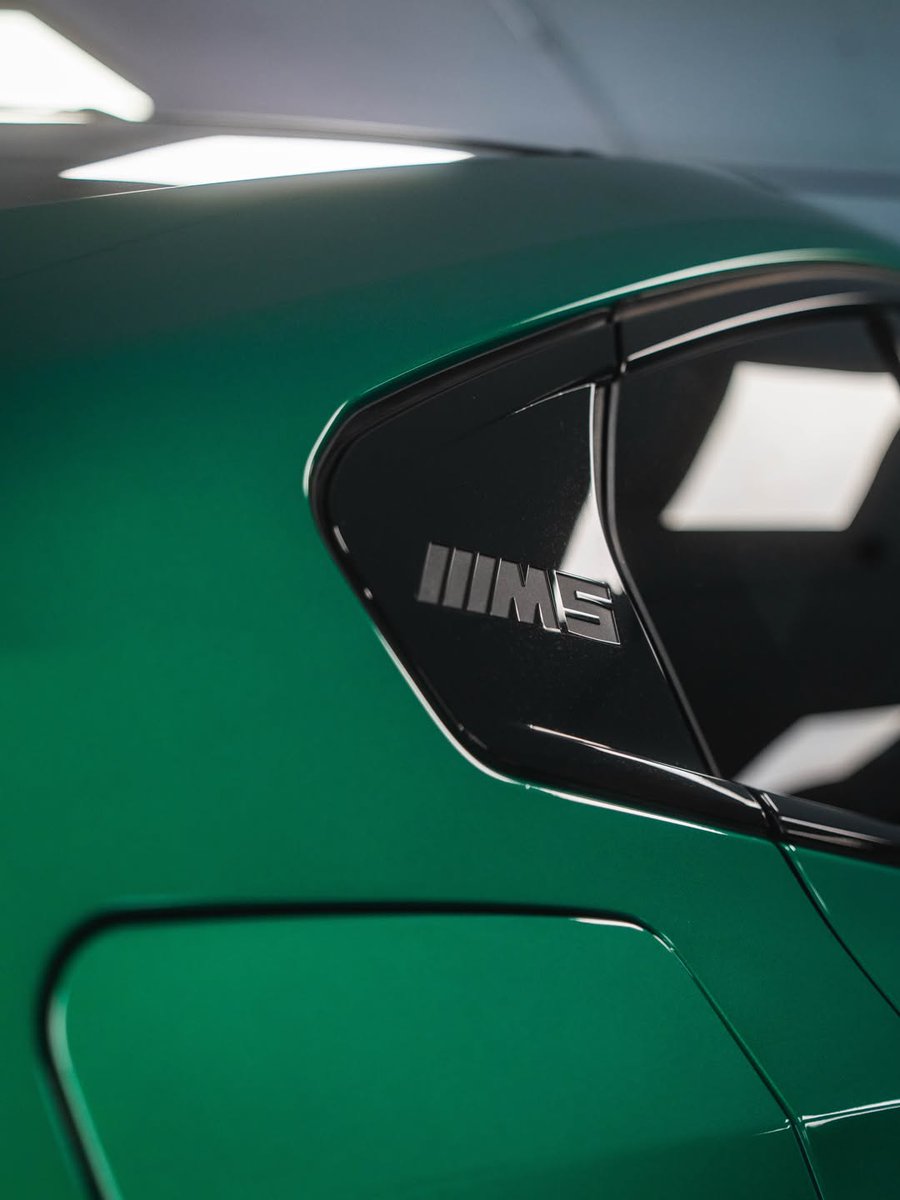 SherrylFurhim's tweet photo. BMW M5 Competition in iconic Isle of Man Green. Not every repair requires a full wrap. This M5 received complete detailing and replacement of damaged PPF sections for flawless gloss and protection. Every detail matters. Mitchka Detailing https://t.co/6SBcU5XfY1