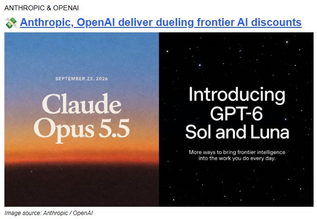 🤖 LAUNCH-DAY KNIFE FIGHT: @​Anthropic vs @​OpenAI — 90 minutes apart, both torched prices 📉

THE ANTHROPIC PLAY 🟠
• Claude Opus 5.5 — first of the 5.5 family