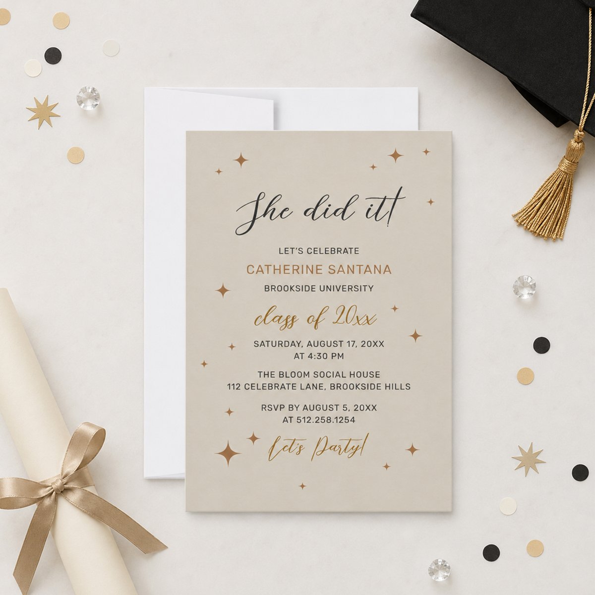 ClaudiaOwenBlog's tweet photo. 🎓✨ She did it! Celebrate her big accomplishment with this elegant graduation party invitation.
Available now at Claudia Owen Shop on Zazzle.
#graduationinvitation #graduationparty #graduationcelebration #seniorparty #collegegraduation #highschoolgraduation #graduationideas https://t.co/8StnDw23GB