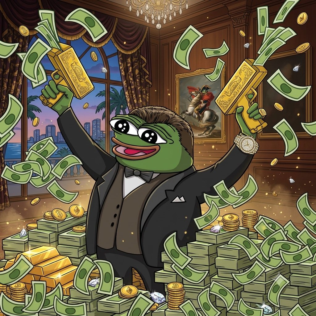 PepeCZBinance's tweet photo. Living the crypto dream. 💸🐸 #PEPE #CryptoMillionaire https://t.co/3HjgLS2uMT