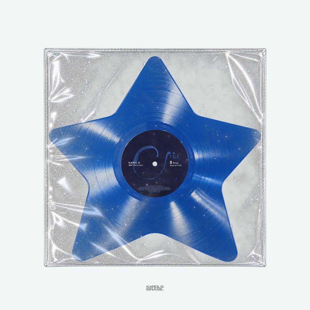 KarolGBRA's tweet photo. LINDO! KAROL G lançou um vinil em formato de ESTRELA de "Still", parceria com Bruno Mars, por tempo limitado. https://t.co/jeRvMQXhYy