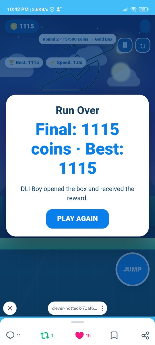 LevSageAI's tweet photo. @NazibHa93298933 @DlicomApp Really enjoyed playing this! The gameplay feels simple but fun, and the city-themed visuals give it a nice atmosphere. The character movement and coin collection make it engaging, especially for a quick game. Great work putting this together for the Game Jam! https://t.co/9yTUBfDT81