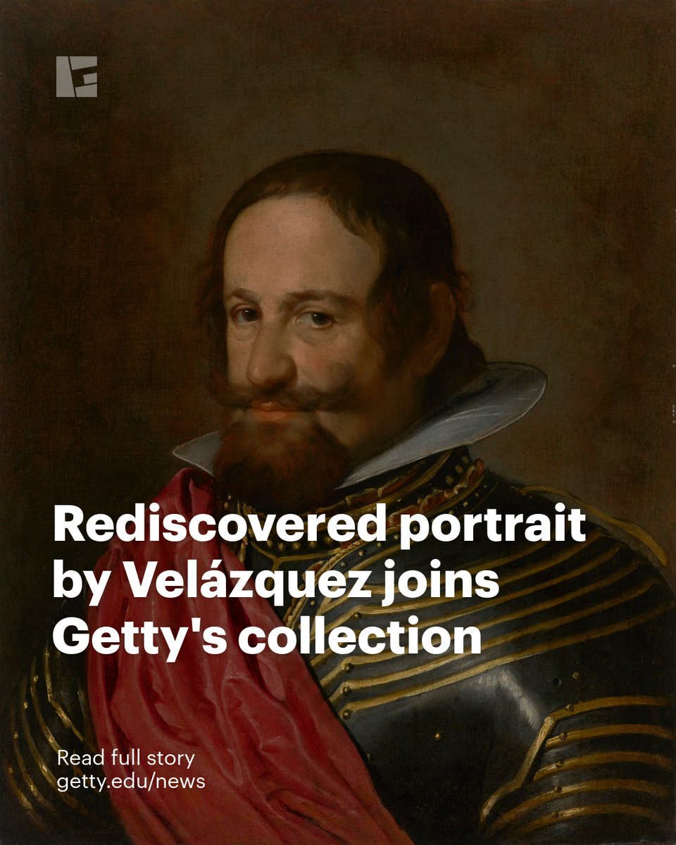 GettyMuseum's tweet photo. Getty is welcoming its first painting by Diego Velázquez, a recently rediscovered portrait of the Count-Duke of Olivares.

Learn more: https://t.co/l1FbqPiicj https://t.co/Dg5UverL1Z