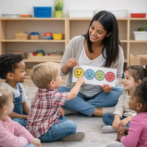 ChildCareEd's tweet photo. #empathy #communication #selfregulation #routines How Can Emotional Check-Ins Become a Meaningful Part of the Daily Child Care Routine?: Daily emotional check-ins help young children identify feelings, communicate needs, practice self-regulation, and… https://t.co/ib0xqhimWr https://t.co/u7tfJBjQc4