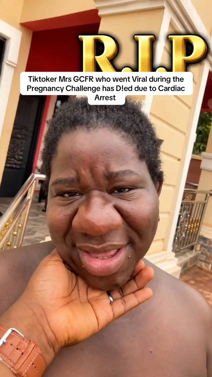 gistwithmeeky's tweet photo. Viral TikToker Mrs GCFR (Pregnancy Challenge) Has Reportedly Died Due To Cardiac Arrest 💔🕊️
May her soul rest in peace. https://t.co/Y70M1FEjsc