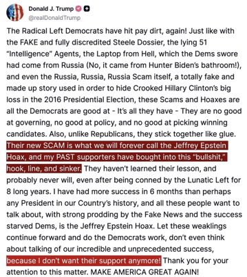 JustTheTweets17's tweet photo. When Republicans lose the midterms they only need to look here as to why. 

When the man you worked for for ten years tells you he doesn't want your support after requiring him to keep one of his promises it kinda leaves a mark. https://t.co/NdJUpUljF0