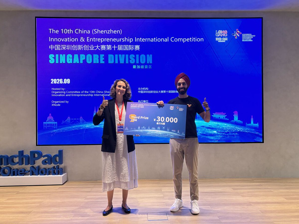 tashiprotocol's tweet photo. We placed 3rd at the 10th China (Shenzhen) Innovation & Entrepreneurship International Competition (Singapore Division)!

Honored to stand out among a stacked field of deep tech, health, and sustainability startups.

Big congrats to Averywell for taking the top spot, and shoutout to every team that pitched.

Thank you to IPI Singapore (@ipisg) and @XNodeAccelerate for putting this together! 🚀