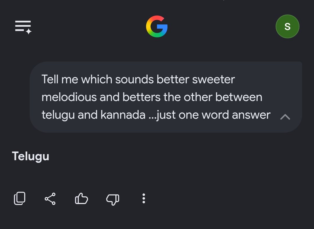 dsc91990's tweet photo. @mani44440 @Appu121737 ..same google ..shove this up your 
..ahem brain I mean and settle kannada vs telugu debate in your 3 cell neuron brain https://t.co/ADpjRqclf7