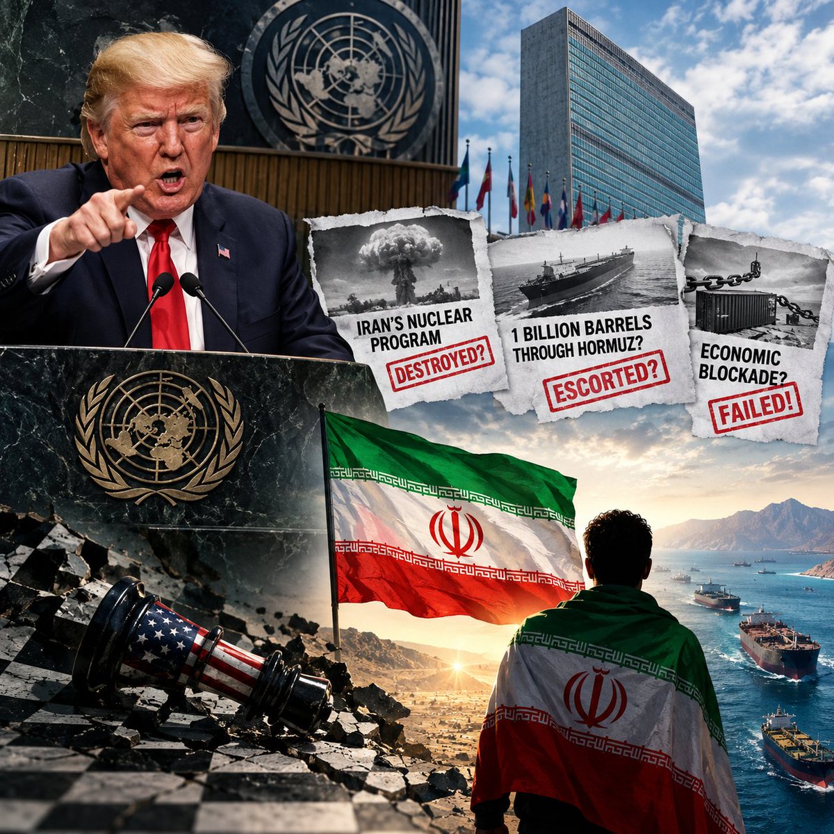reza_izady's tweet photo. وقتی روایت‌ها با واقعیت جور درنمیان، چند تا تیتر و تصویر هم نمی‌تونه حقیقت رو عوض کنه. 
ایران ایستاده و بازی رو با قواعد خودش ادامه می‌ده.
 
#سازمان_ملل
#Iran_Strong https://t.co/6OftT5MxGQ