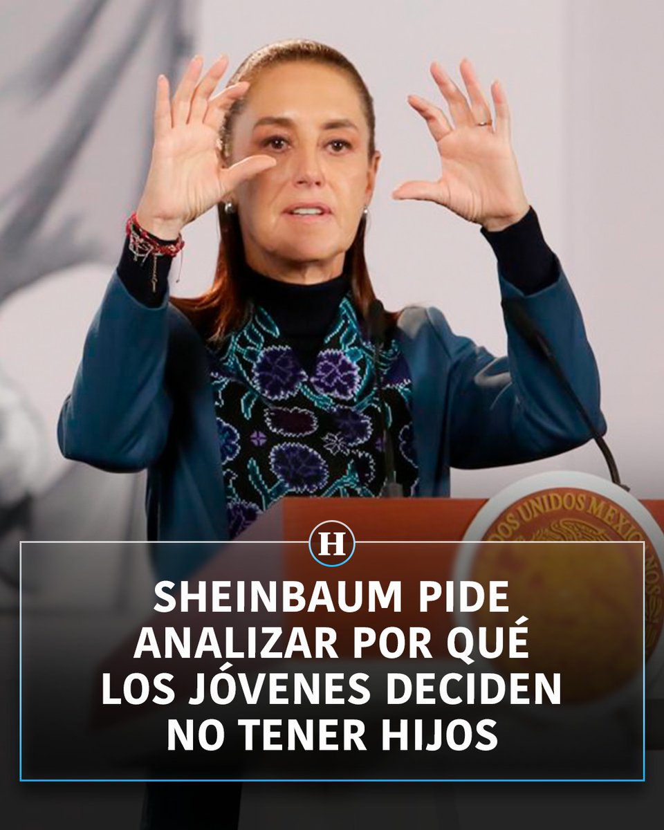 heraldodemexico's tweet photo. 🤰🚨 La #Presidenta @Claudiashein pidió al #Inegi y a la Agencia de Transformación Digital realizar un análisis detallado para entender las causas de la reducción en la tasa de natalidad y por qué cada vez más jóvenes deciden no tener hijos o tener solo uno.

🔴 Sheinbaum señaló que entre 2020 y 2025 la edad promedio de la población en México pasó de 29 a 32 años y advirtió que cada vez hay menos niñas y niños. De acuerdo con la Encuesta Intercensal 2025 del Inegi, 5.8% de la población tiene entre cero y cuatro años.