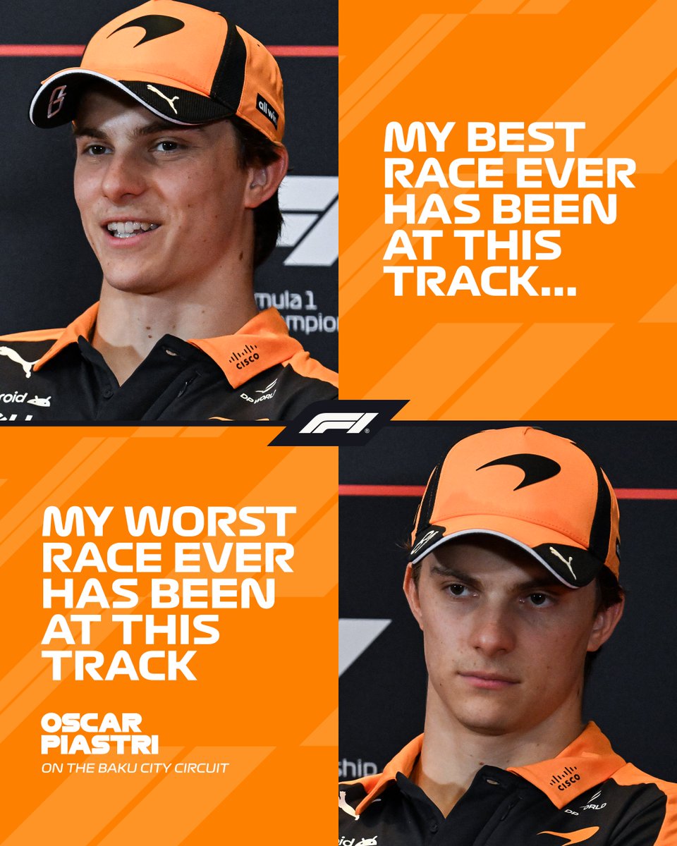 F1's tweet photo. Oscar telling it straight! 😄

2024 🏆🎉
2025 💥❌

#F1 #AzerbaijanGP https://t.co/OLCnelD5Ok