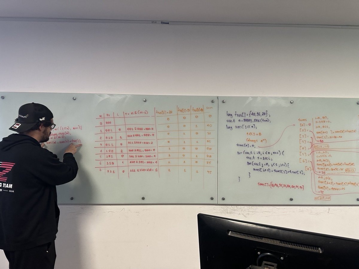 lucasdcf's tweet photo. Yesterday we went down the Boltzmann rabbit hole and ended the day with a few questions about what the program is actually doing under the hood.

Apparently that was enough to keep @jaonoctus up at night, because he came back this morning with the algorithm drawn out on the whiteboard 😅