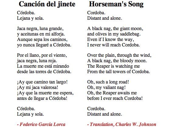 OrchidNYC's tweet photo. @eldiarioes Que maravilla esto " Canción de Jínete" Federico García Lorca. https://t.co/pP5wVAS9yx