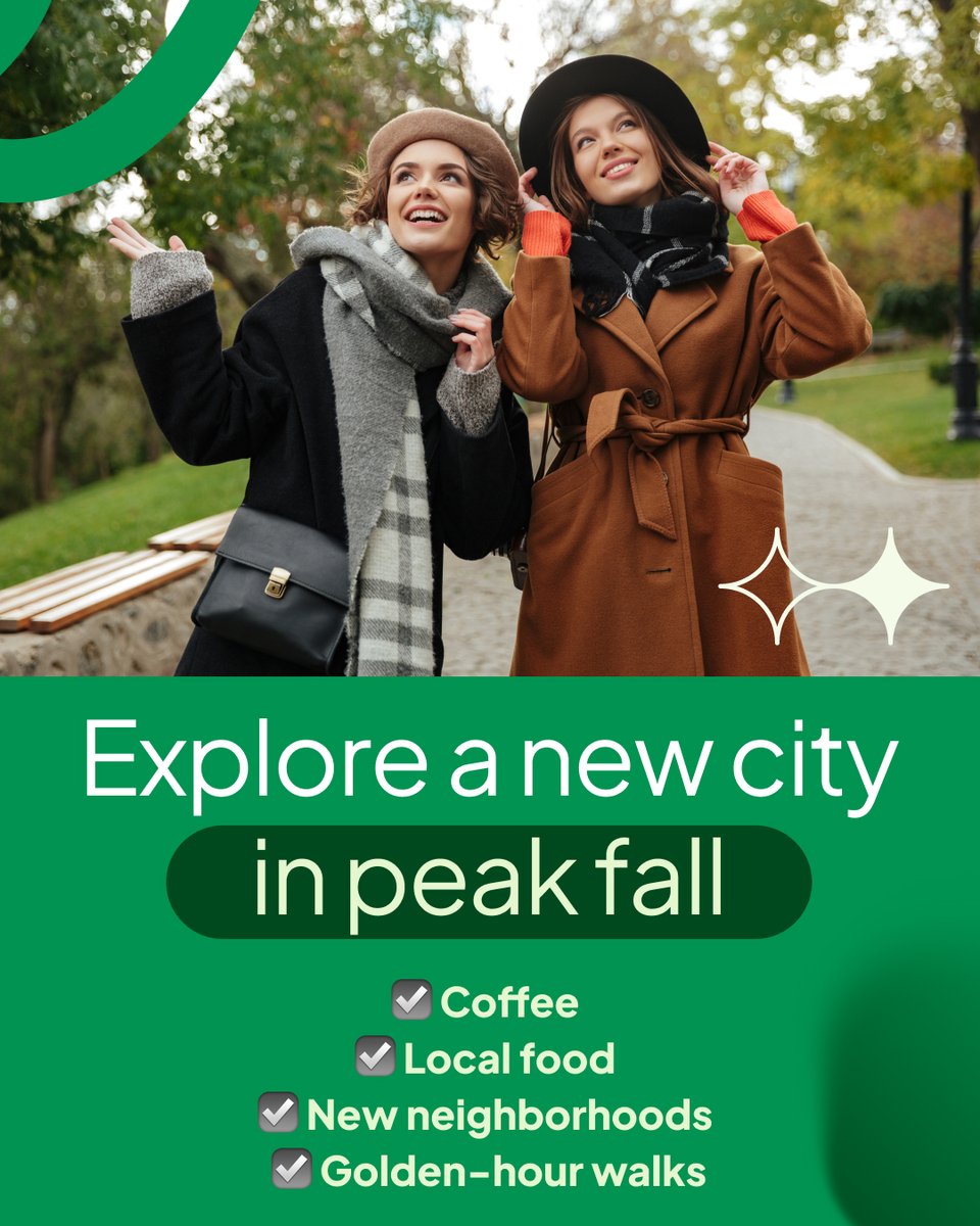 RideOurBus's tweet photo. Fall bucket list = activated. ๐ Which one are you checking off first? Gather your people, book 2 weekend rides and get the 3rd at 20% OFF with code GATHER20. Save this for your next getaway. ๐ #OurBus #FallTravel #WeekendGetaway https://t.co/PLMcOC6NiY