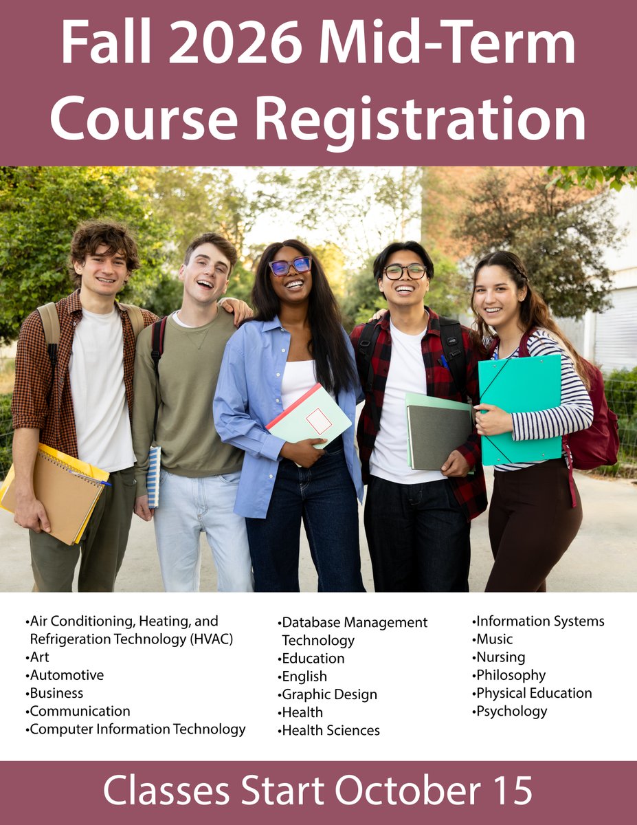 surrycc's tweet photo. There is still time to register for Mid-Term Courses! Classes start October 15. 

Need help registering for courses? Contact Student Services at (336) 386-3264 or email studentservices@surry.edu.

Check out all mid-term courses here: https://t.co/KFtBnsuNHE https://t.co/RSLPt2yonk