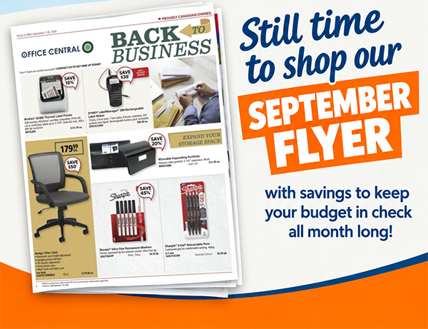 BrantBasics's tweet photo. 🛍️ Still Time to Shop Our September Flyer!
https://t.co/tbXDuPxxxv

Check out our 20-page September Flyer packed with great products and savings to help keep your budget in check all month long.

#SeptemberFlyer #Savings #Deals #OfficeSupplies #ShopLocal #CanadianBusiness https://t.co/JYYXrNPLre
