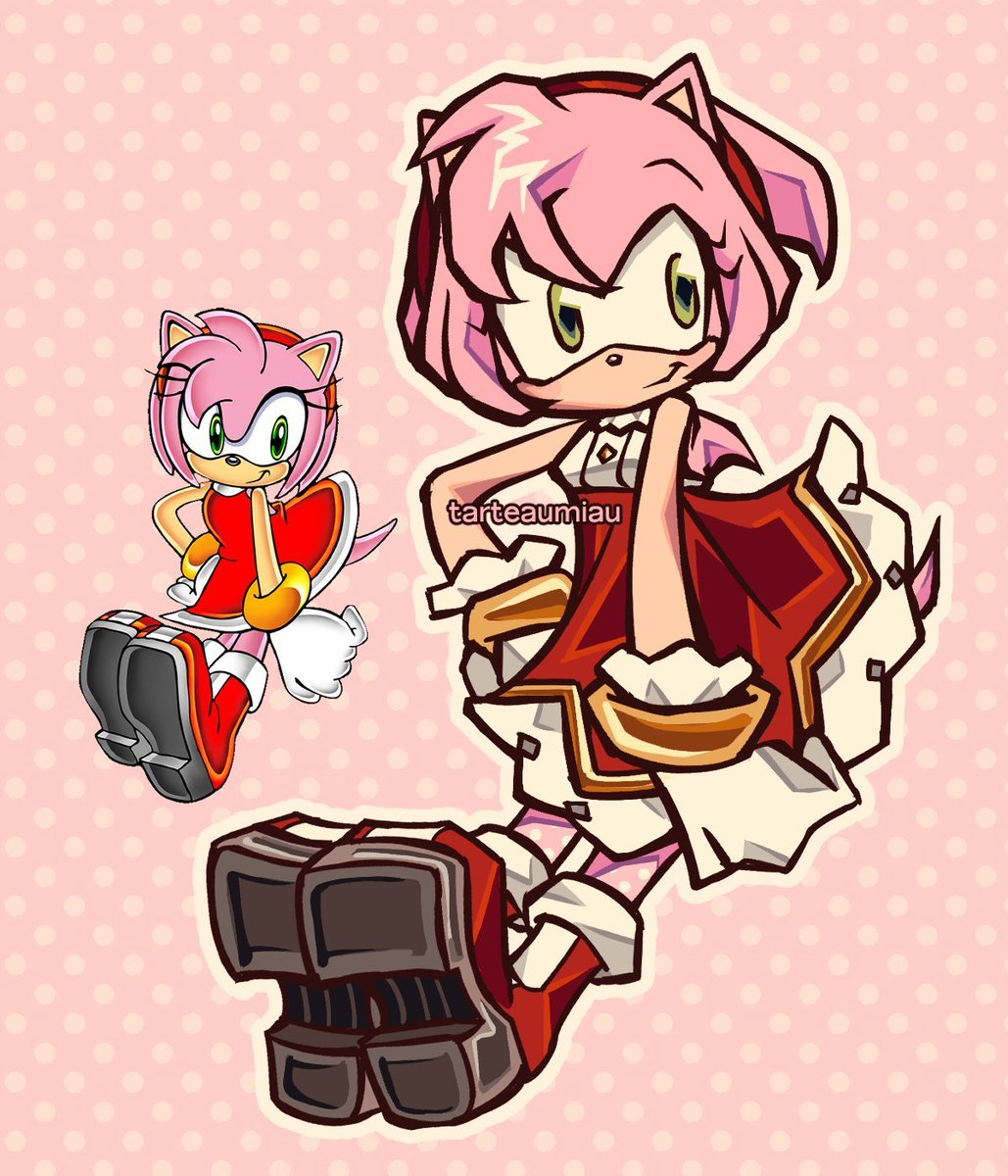 tarteaumiau's tweet photo. happy amy rose day!!!!!! here's some older amy art since i haven't been able to draw her lately... sniffles https://t.co/HKezeSF50R