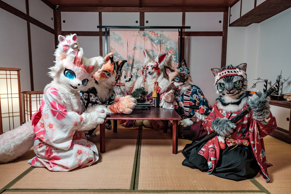 MaXiao72652's tweet photo. どうどう～？私の家族、みんな素敵でしょ？🥰💕
それから私のお友達の綻晴もいるよ～！✨

📸 ： @DD_Woof 
🐾 ： @bubucat222 
              @sesshouseki_sa 
              @MixCuteLachiar 
              @綻晴(FB)
#fursuit
#fursuiter
#fursuitfriday https://t.co/wJddUb5LGw