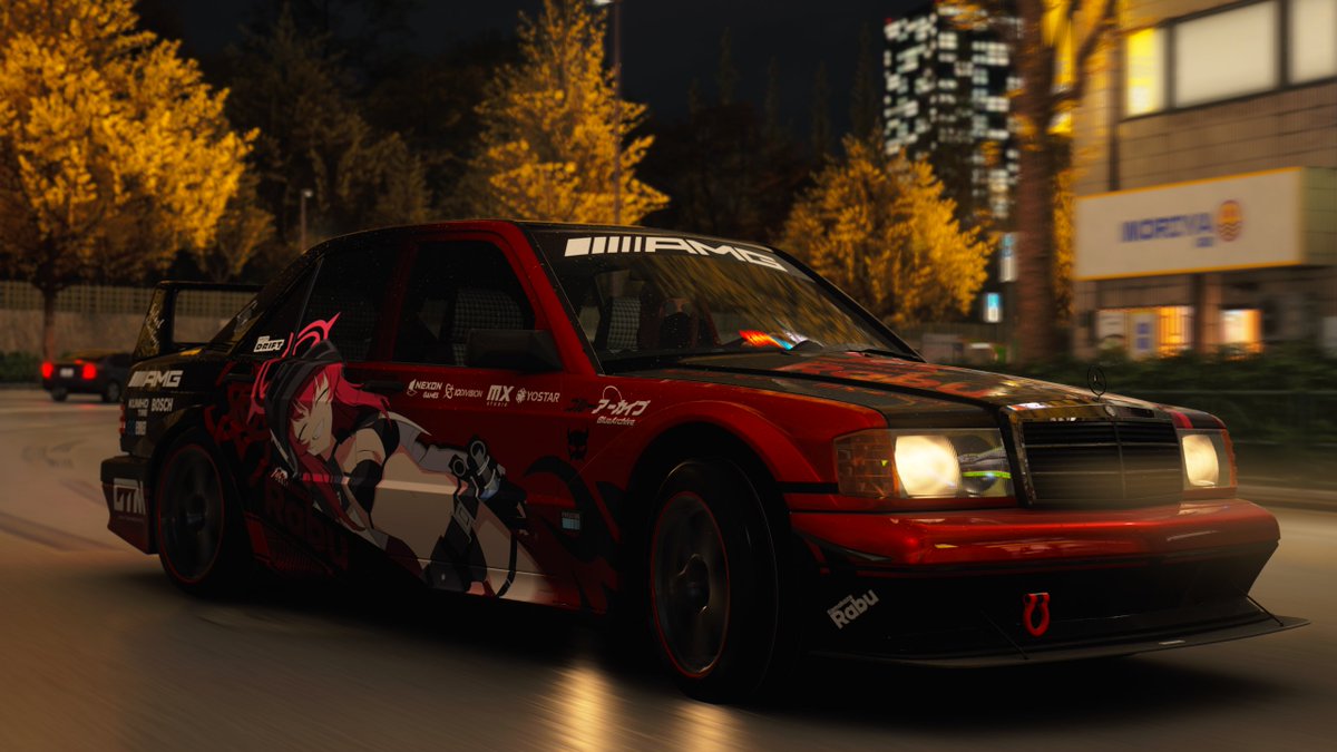 JusoD_'s tweet photo. It's a shame that PG treats artists so treacherously.
On the other hand, I am glad that I managed to enjoy the great works of those who really passionate about Japanese car culture.

🚘 M-B 190 E Evolution II
🪖 Komakaze Rabu
Designer: @rockstar_4039 

#Forzahorizon6 #FH6 #Itasha https://t.co/B1dRDlLCgj