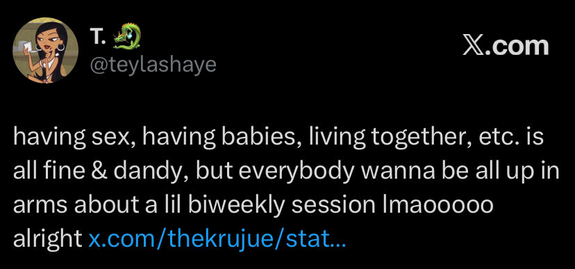 teylashaye's tweet photo. this topic is always so funny to me lmao https://t.co/cLc9WxV0sW