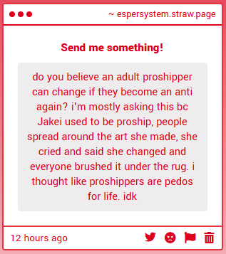 KITTY_F1XER's tweet photo. Ok  I really dislike Jakei but Jakei having used to be a proshipper doesn't make her one now. I'd need to see DEFINITE proof of this. I can dislike her as much as I want but people can recover from proshipping. There's no such thing as someone who can't change their ways. https://t.co/l8Hqz2EiW2