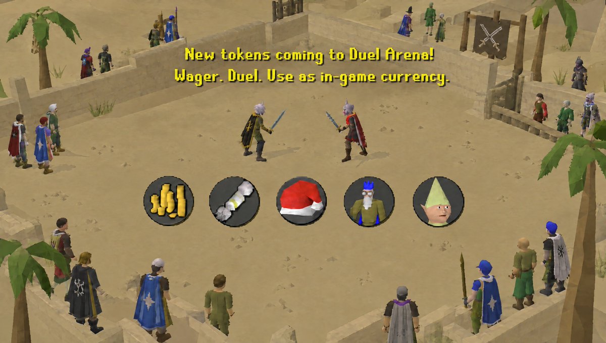 TryDuelArena's tweet photo. Only in the Duel Arena. 

Introducing new in game currencies. You can now use $GP, solana:4rkGWJNSUPBcMicXMRAzohEyeJLFG8gUjwiWaz7Pddr3, $SANTA, solana:GCjgZ2X4XmSrLX7SVuiAVkA3c1ptXdtWiVQN4u1P9GeR and $WISE for in game features. 

Straight into the arena, no swapping, no conversion. each one is its own item, deposit GP and you get GP in your inventory, stake it, win it, withdraw it as GP. Mixed duels work too, so you can put solana:CASs9vMniGPtsnnKrV9uziBHA7JU5dS9MQY15WsRqVfx up against someone's GP and the stake screen shows both sides in dollars so you know its a fair fight.