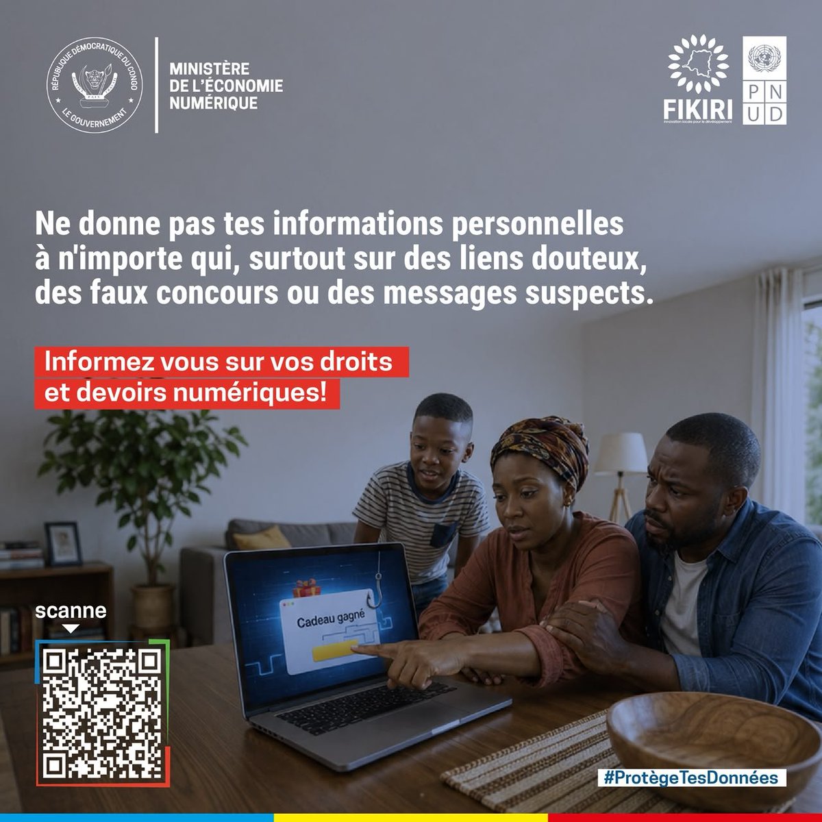 Ahadi_Ami's tweet photo. Informez-vous sur vos droits et devoirs numériques !

@PNUDRDC @econonumerique @olimuf @OlgaKavira
@fikiri @sir_nteranya @Christianngonga

#ProtègeTesDonnées #CVCN2026 https://t.co/wBqJcEbZgx