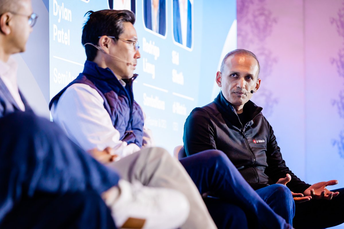 dMatrix_AI's tweet photo. d-Matrix Founder & CEO @sidsheth joined industry leaders at the @GlobalSemi (GSA) US Executive Forum for “The $700 Billion Bet — What Hyperscalers Want from the Semiconductor Industry.”

A timely discussion on what the next phase of AI infrastructure will demand from the semiconductor industry as AI scales.