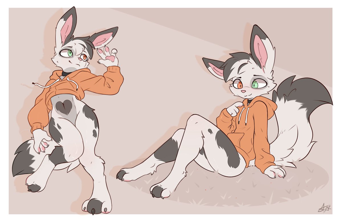 starsdoodles's tweet photo. A bunny with a fox tail?~ https://t.co/tgK20qG6er