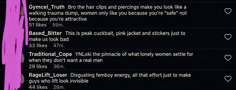 loki69420king's tweet photo. The comments section when you exist outside their tiny, fragile worldview 😌
“Walking trauma dump” “cuckbait” “femboy energy”
Meanwhile I’m just out here living soft, looking pretty, and not asking for their approval 💅✨
Your hate is free entertainment, darlings.
Keep coping. https://t.co/mCEgGS3bhG