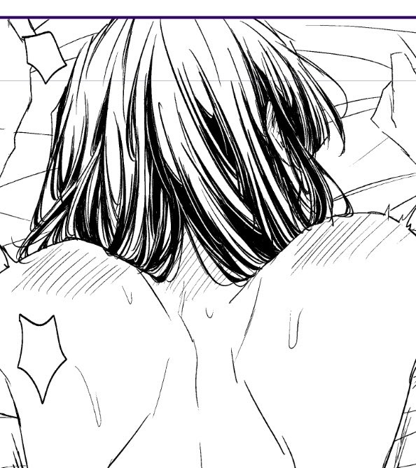 i0y_y0i's tweet photo. ツヤベタ苦手意識あったけど描いてたらだんだん楽しくなってきて当社比爆速で終わらせれた…了㐄ﾗくんのうなじの髪の分かれ目が大大大好物でございます…△💚これから怒涛のグラデトーンのターン…ｯｯ(※ﾋｶｱｷ原稿wip) https://t.co/PLpIWUcAoK