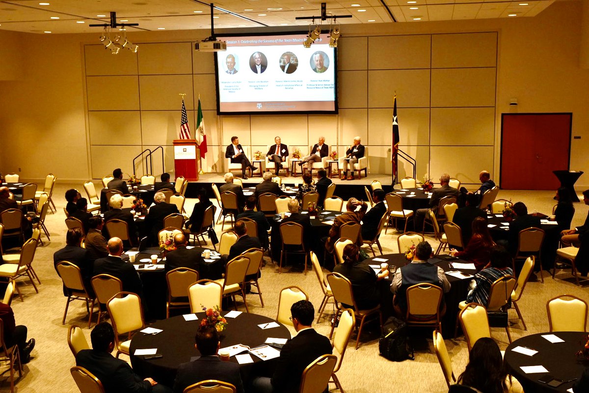 BushSchool's tweet photo. Great turnout last night at the Bush School for the Mosbacher Institute’s “Conversations in Public Policy” with Texas Sec. of State Robert Howden. Key topics: Texas-Mexico trade, workforce needs, and border infrastructure. Thanks to all who joined!
https://t.co/Ky9SLUGlRE https://t.co/sPJFfN2Di5